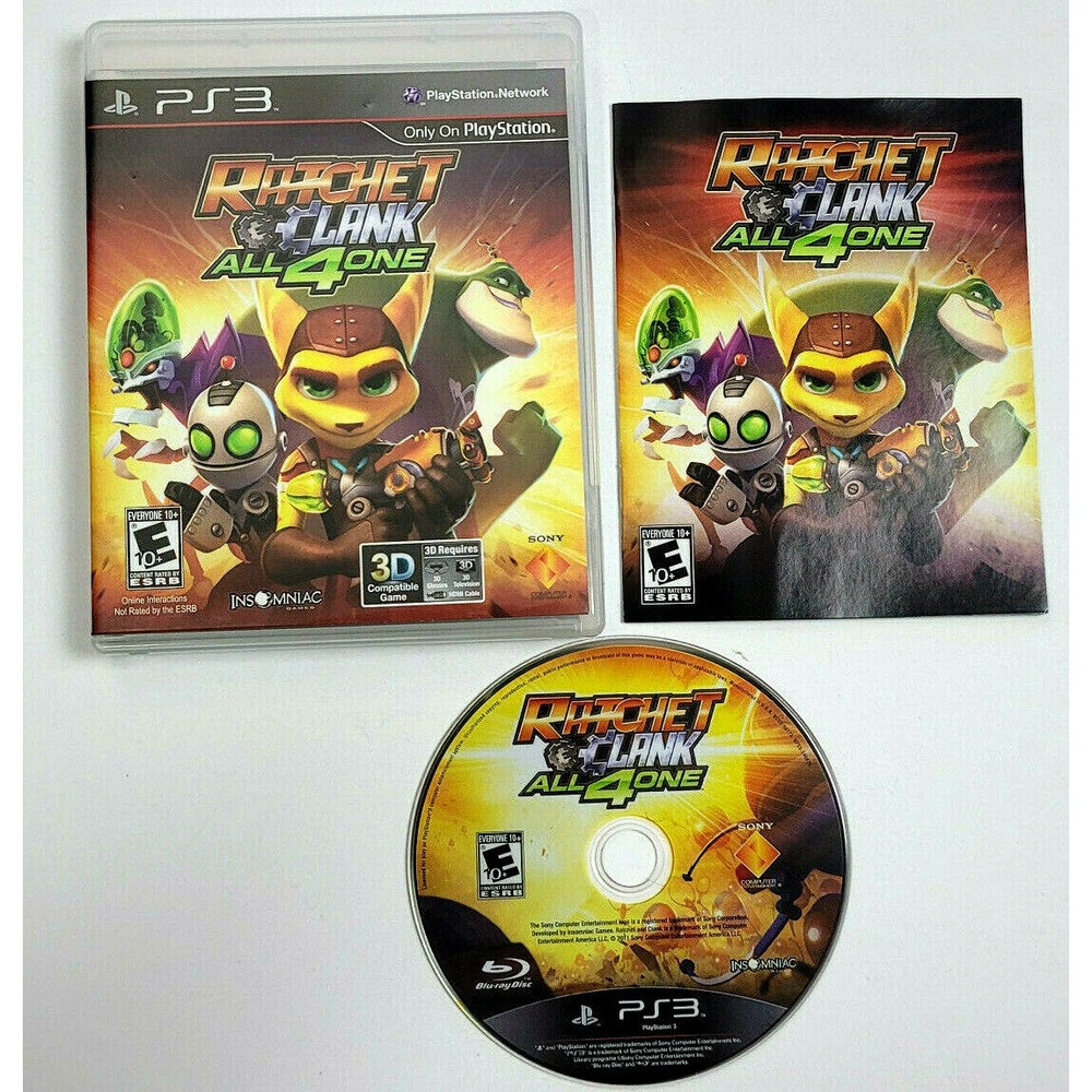 RATCHET & CLANK: ALL 4 ONE - PLAYSTATION 3 - COMPLETE!